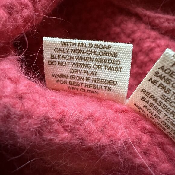 Free People Pink Knit Cardigan Angora Wool Button Front Sweater Women’s XS/S - Picture 11 of 11